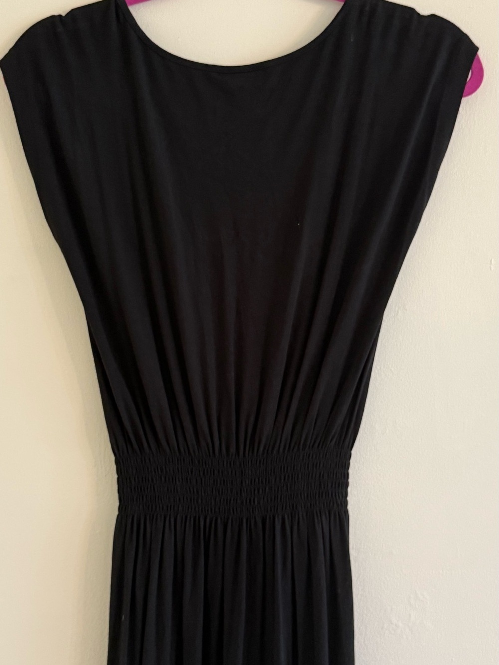 Ann Taylor Black V-Neck Smocked-Waist Maxi - Picture 5 of 8